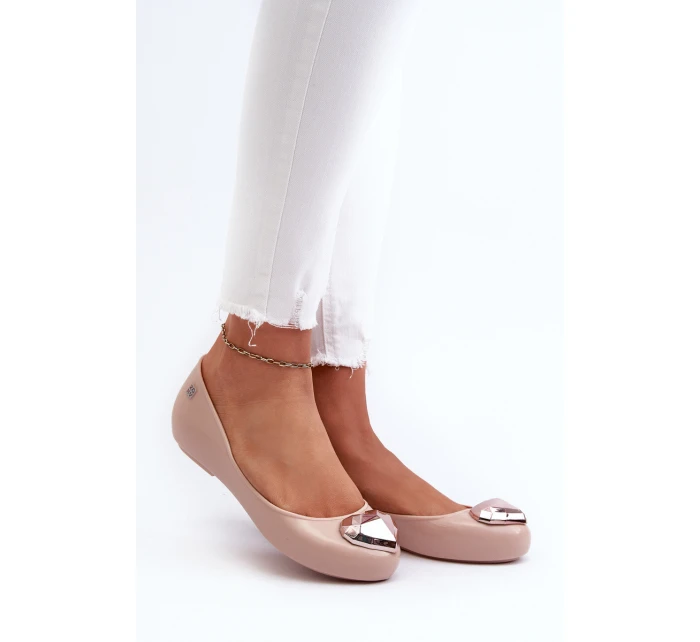 Dámské baleríny srdcem  Nude model 21661875 - Zaxy