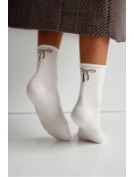 Dámské bezškrtové ponožky Frotte Ecru