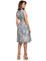 S225 Šifonové šaty s hlubokým výstřihem - model 1