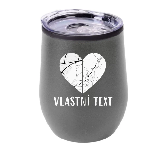 Personalizovaný termohrnek "bowl" - dvě mapy jako srdce Personalizovaný termohrnek "bowl" - dvě mapy jako srdce