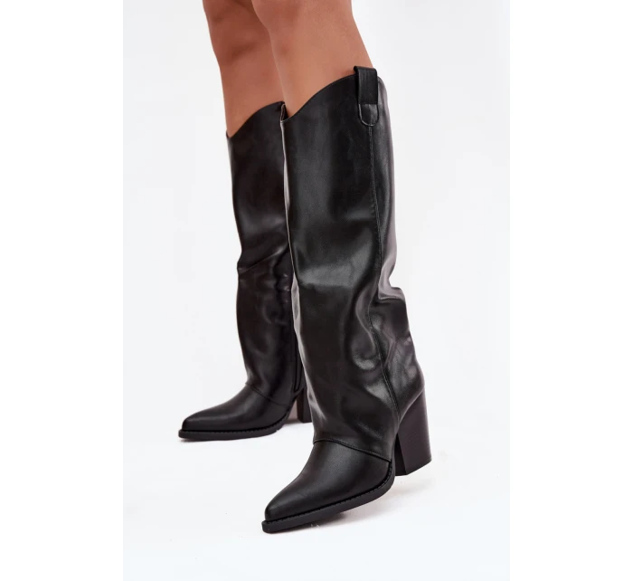 Kozačky na podpatku  model 219856 Step in style