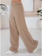 Dámský komplet širokých kalhot a mikiny MINALIA beige FashionStreet AY0918