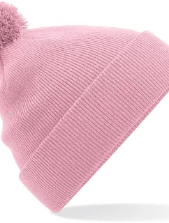 B Dětská pletená čepice s bambulí 53. pink model 22433276 - Beechfield