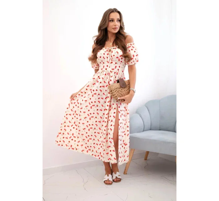 Dámské maxi šaty s květinami a model 21000875 - K-Fashion