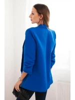 Dámská sako bez zapínání s podšívkou S/M chabrová Dámská sako bez zapínání s podšívkou S/M chabrová