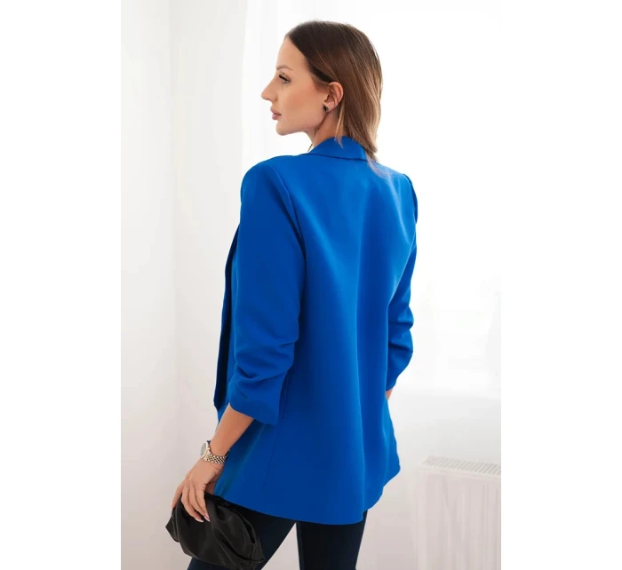 Dámská sako bez zapínání s podšívkou S/M chabrová Dámská sako bez zapínání s podšívkou S/M chabrová