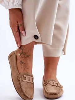 Dámské módní semišové mokasíny hnědé model 21625598 - Boto
