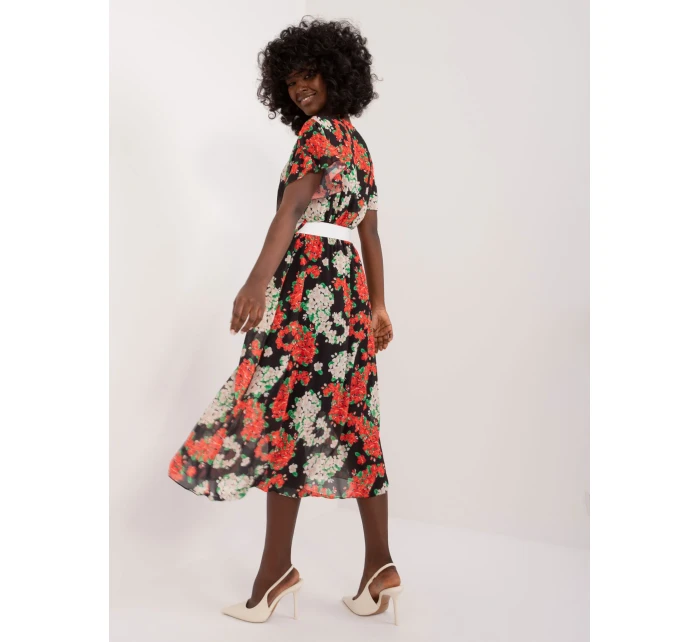 Sukienka DHJ SK model 20105257 czarno czerwony - FPrice