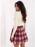 Spódnica MI SD model 21389032 bordowy - FPrice Spódnica MI SD model 21389032 bordowy - FPrice