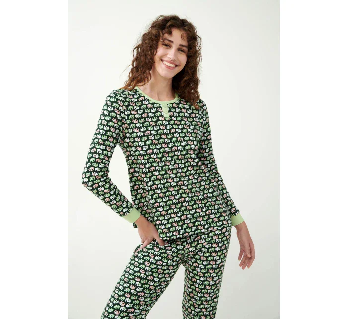 Dámské bavlněné pyžamo Green   model 20686782 - Vamp