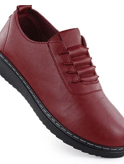 Dámská pohodlná obuv 24PB02-5933 bordó - UNISOFT