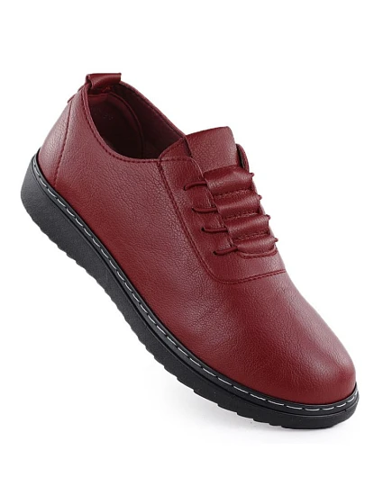 Dámská pohodlná obuv bordó model 22103963 - Unisoft