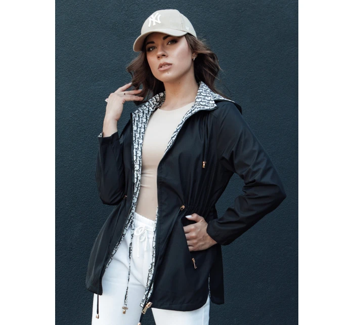 Dámská přechodná bunda parka s kapucí BEGET černá FashionStreet TY4406