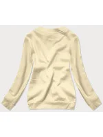 Béžová dámská tepláková mikina se stahovacími lemy model 17038497 - J.STYLE