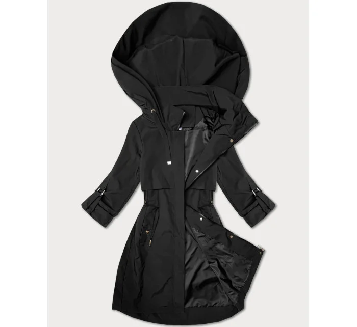 Černá dámská bunda s podšívkou model 21052960 - J.STYLE Černá dámská bunda s podšívkou model 21052960 - J.STYLE