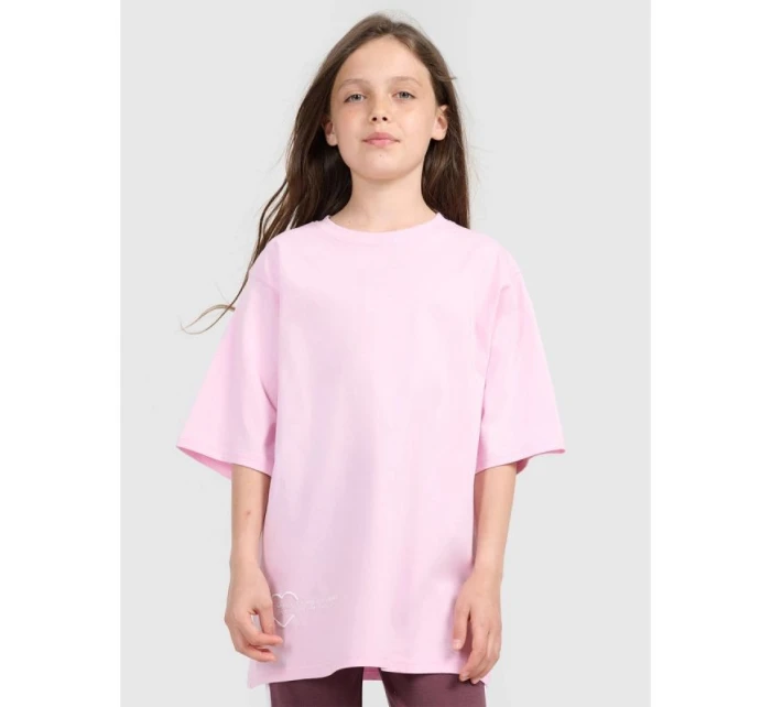 Dívčí tričko oversize s potiskem model 21736463 - 4F Dívčí tričko oversize s potiskem model 21736463 - 4F