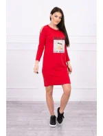 Šaty s potiskem Dream červené Šaty s potiskem Dream červené