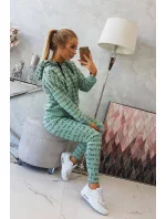 Tištěná sada tmavě mátová Tištěná sada tmavě mátová