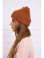 Čepice s Magda camel model 18751335 - K-Fashion Čepice s Magda camel model 18751335 - K-Fashion