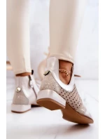 Kožené kozačky model 21576781 Světle béžová - Maciejka