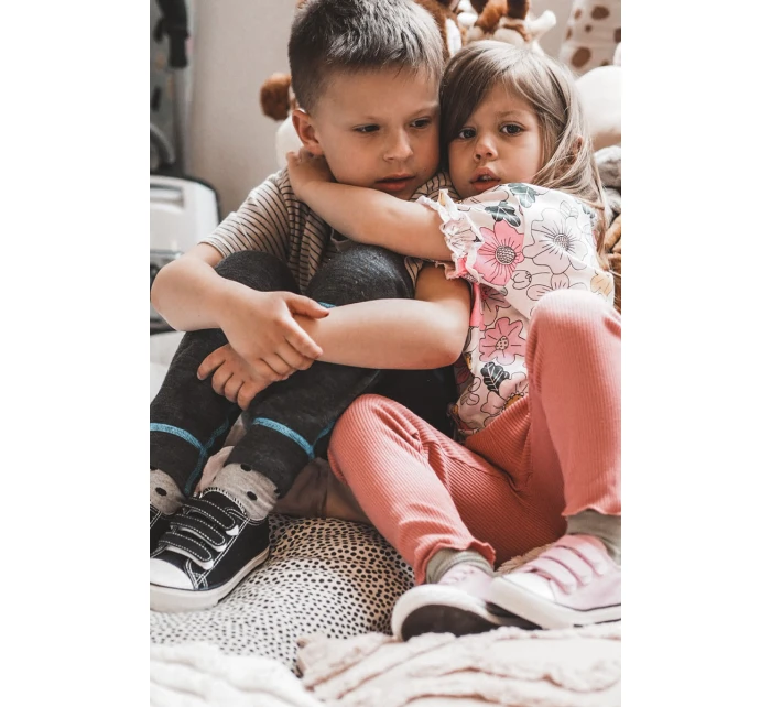 Dětské tenisky na suchý zip růžove Bernie