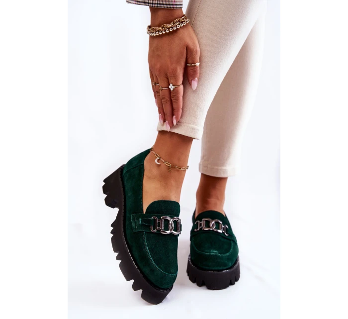 Semišové boty se zdobením Laura Messi 2489 zelene