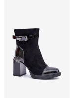 Dámské Boty Zateplené Na Podpatku Černé D&A model 21674433 - S.Barski