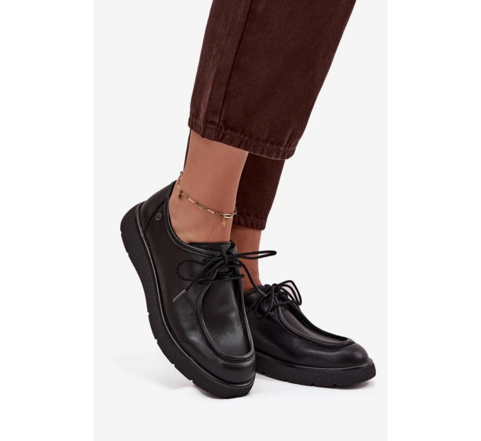 Kožené dámské polobotky Maciejka K7189-01 Černé