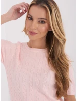 Sweter PM SW B model 21821429 jasny różowy - FPrice Sweter PM SW B model 21821429 jasny różowy - FPrice