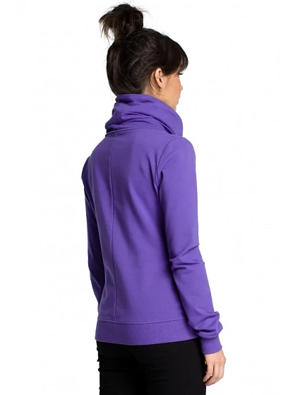 model 18001783 Mikina s kapucí na zip fialová - BeWear model 18001783 Mikina s kapucí na zip fialová - BeWear