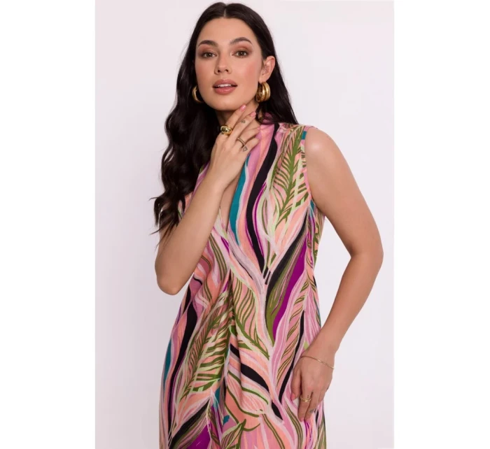 B283 Maxi šaty s potiskem - model 3