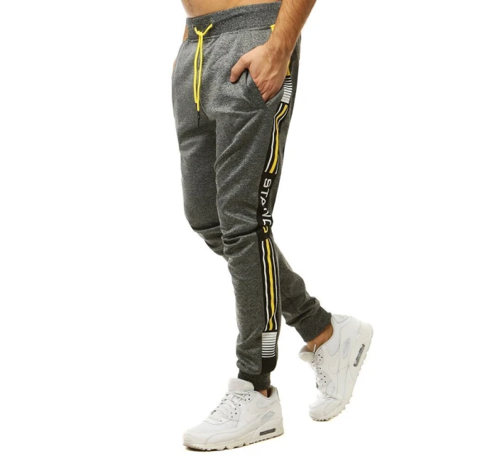 Pánské tmavě šedé tepláky FashionStreet UX2779
