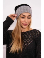 Paris fleecová čepice K212 černá+šedá