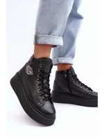 Dámské vysoké tenisky na zip Lemar černé model 21637694 - Boto Dámské vysoké tenisky na zip Lemar černé model 21637694 - Boto