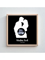 Personalizovaný magický fotoobraz v rámu - čtverec 20x20 - s párem a ultrazvukem Personalizovaný magický fotoobraz v rámu - čtverec 20x20 - s párem a ultrazvukem