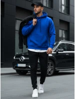 Pánská mikina s kapucí modrá BX2392 Pánská mikina s kapucí modrá BX2392