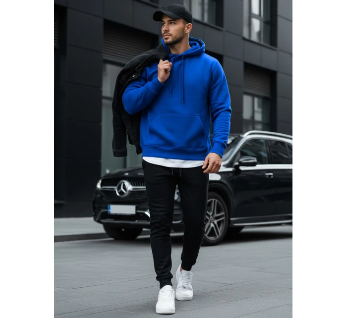 Pánská mikina s kapucí modrá BX2392 Pánská mikina s kapucí modrá BX2392