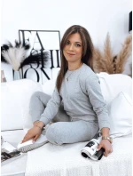 MILIAN dámská tepláková souprava světle šedá FashionStreet AY0816
