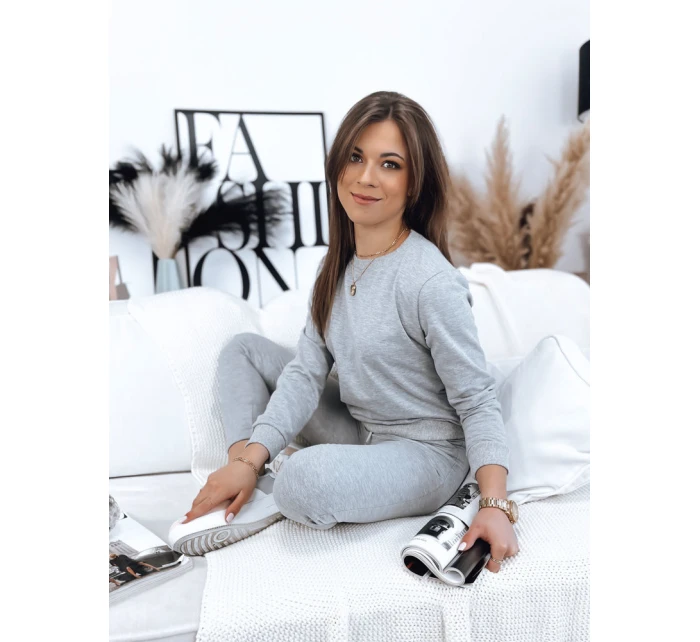 MILIAN dámská tepláková souprava světle šedá FashionStreet AY0816