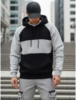 Pánská základní mikina s kapucí s a černými pruhy Dstreet model 21986026 - FashionStreet