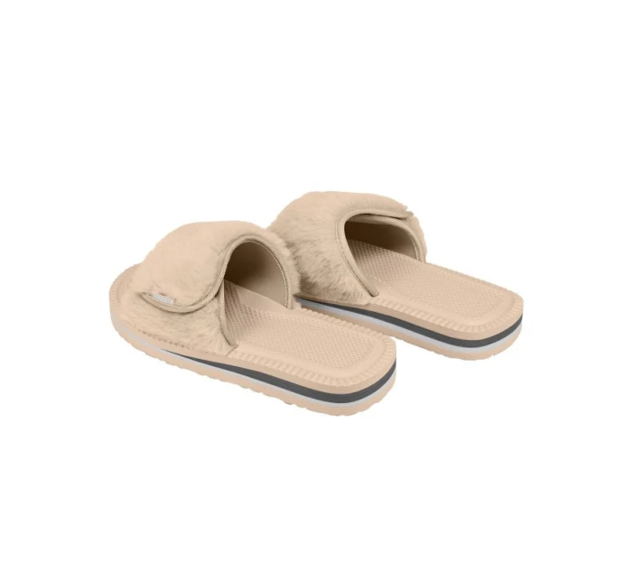 Cubota žabky na suchý zip s kožešinou béžové K24AW-100-001-03-1 Cubota žabky na suchý zip s kožešinou béžové K24AW-100-001-03-1