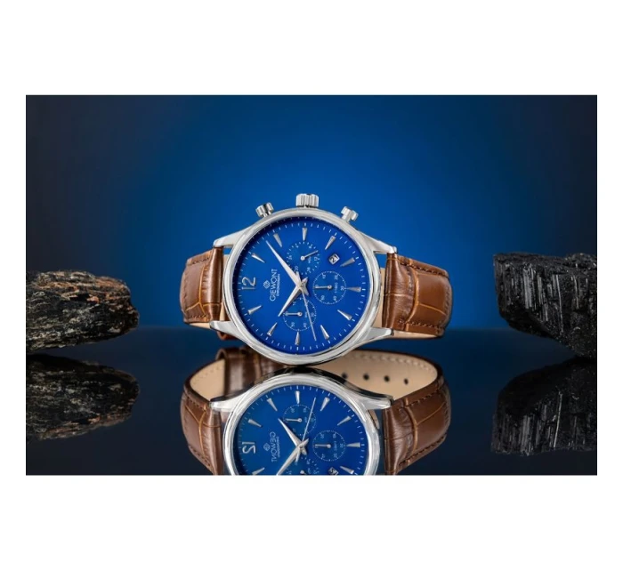 Pánské hodinky Giewont Chronograph Sapphire Brown and Blue GW6310-A5