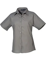 PR 302 Popelínová halenka s krátkým rukávem model 22482751 dark grey - Premier PR 302 Popelínová halenka s krátkým rukávem model 22482751 dark grey - Premier