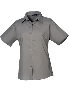 PR 302 Popelínová halenka s krátkým rukávem model 22482751 dark grey - Premier