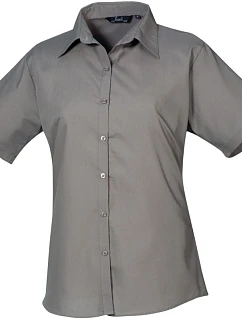 Premier PR 302 Popelínová halenka s krátkým rukávem 39.0302 dark grey