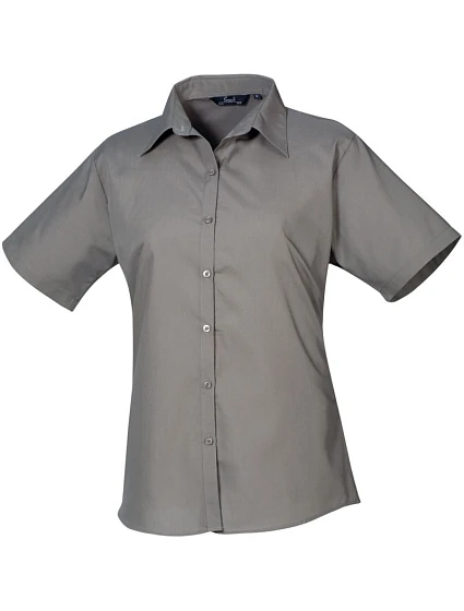 Premier PR 302 Popelínová halenka s krátkým rukávem 39.0302 dark grey Premier PR 302 Popelínová halenka s krátkým rukávem 39.0302 dark grey