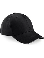 Beechfield B 20 6 panelová sandwich kšiltovka "Athleisure" 53.0020 black/graphite grey