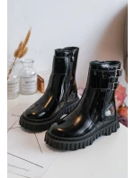 Dětské lakované boty se černé model 21634818 - Boto Dětské lakované boty se černé model 21634818 - Boto