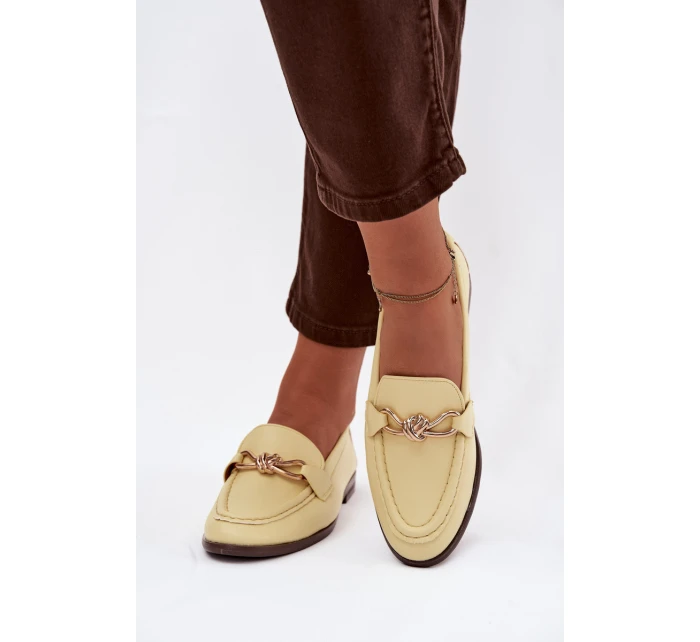 Dámské mokasíny s ozdobným detailem Žluté Rosynne Dámské mokasíny s ozdobným detailem Žluté Rosynne