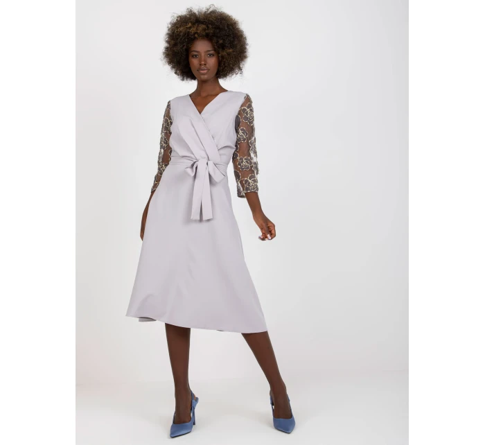 Šaty LK SK 507860.82P světle šedá Šaty LK SK 507860.82P světle šedá